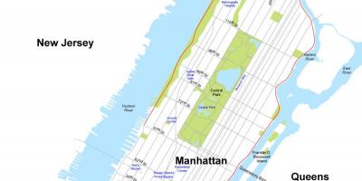 एक नक्शे के साथ न्यूयॉर्क