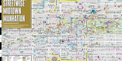 नक्शे के मिडटाउन मैनहट्टन NYC