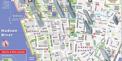 निचले मैनहट्टन पर्यटन मानचित्र