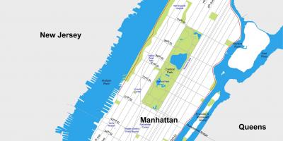 मैनहट्टन शहर के नक्शे मुद्रण योग्य